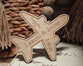 Airplane Save the Date Magnet: Destination Wedding