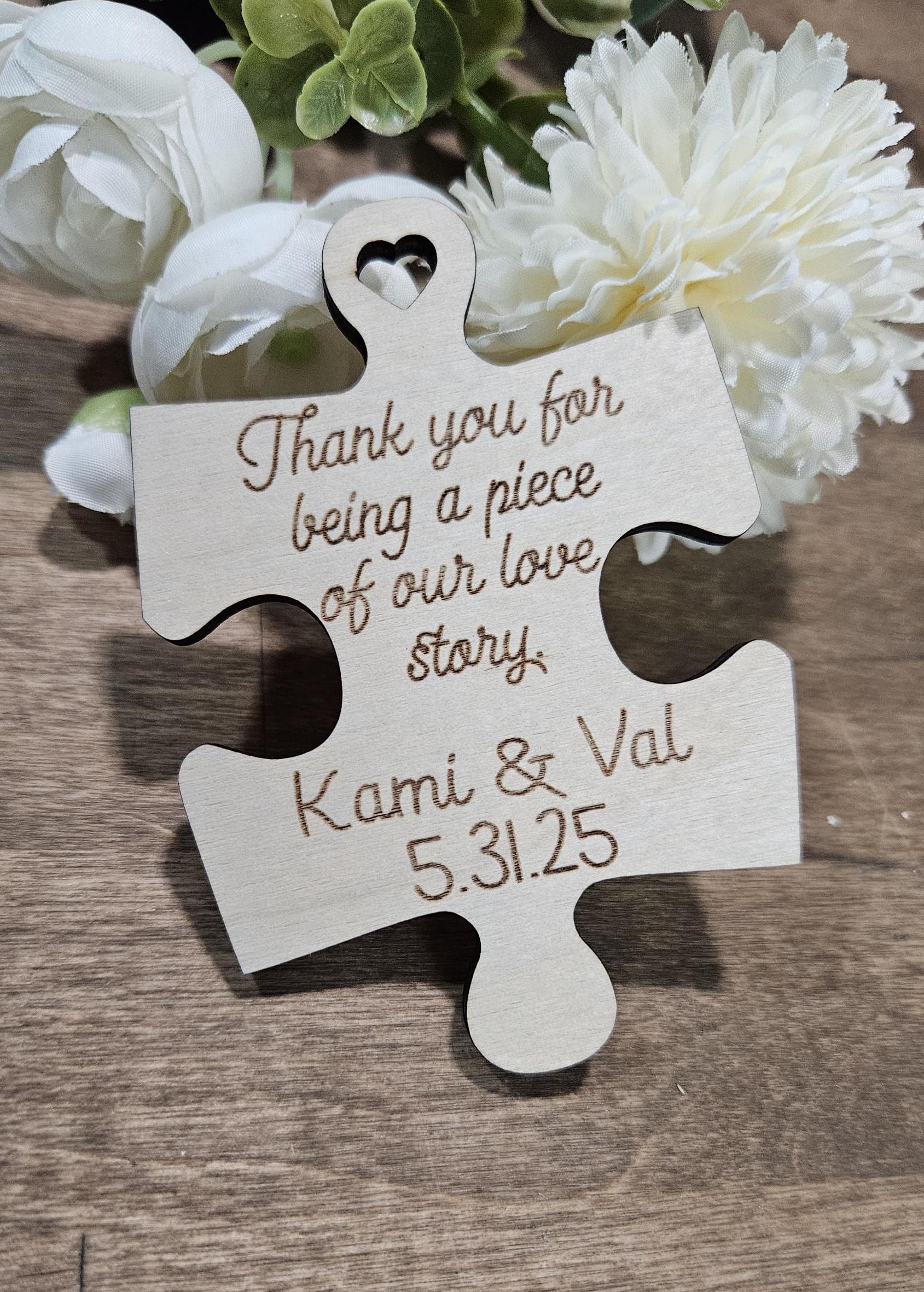 Puzzle Piece Wedding Favor