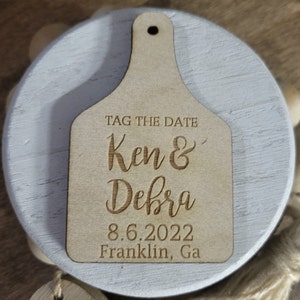 Cattle Tag Save the Date // Country //Barn Save the Date// Rustic Save the Date Magnets