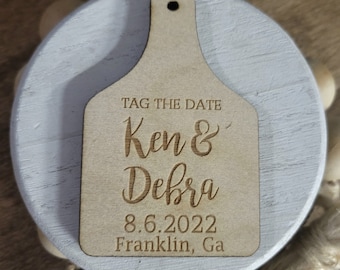 Cattle Tag Save the Date // Country //Barn Save the Date// Rustic Save the Date Magnets