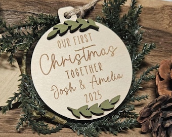 Custom Couple Ornament // First Christmas Together