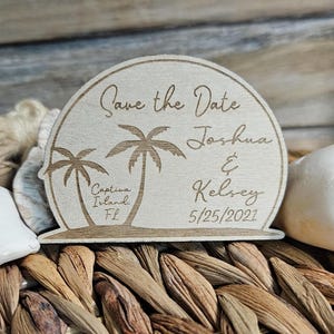 Beach Scene Save The Date Magnets