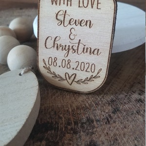 Wedding Favor Magnet // Keepsake for Wedding Guests // Rustic Wedding Favors // Mason Jar Magnet Favors// Country Wedding Favors image 3