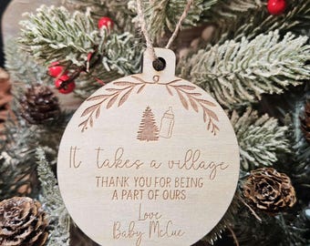 Christmas Baby Shower Ornament Favors