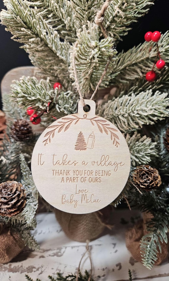 Christmas Baby Shower Ornament Favors
