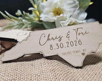 Imán para recuerdo de boda de Carolina del Norte