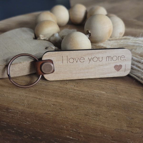 I love you More Keychain // Valentines Day Keychain // Anniversary Keychain