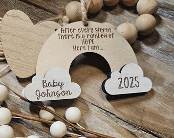 Custom Rainbow Baby Ornament