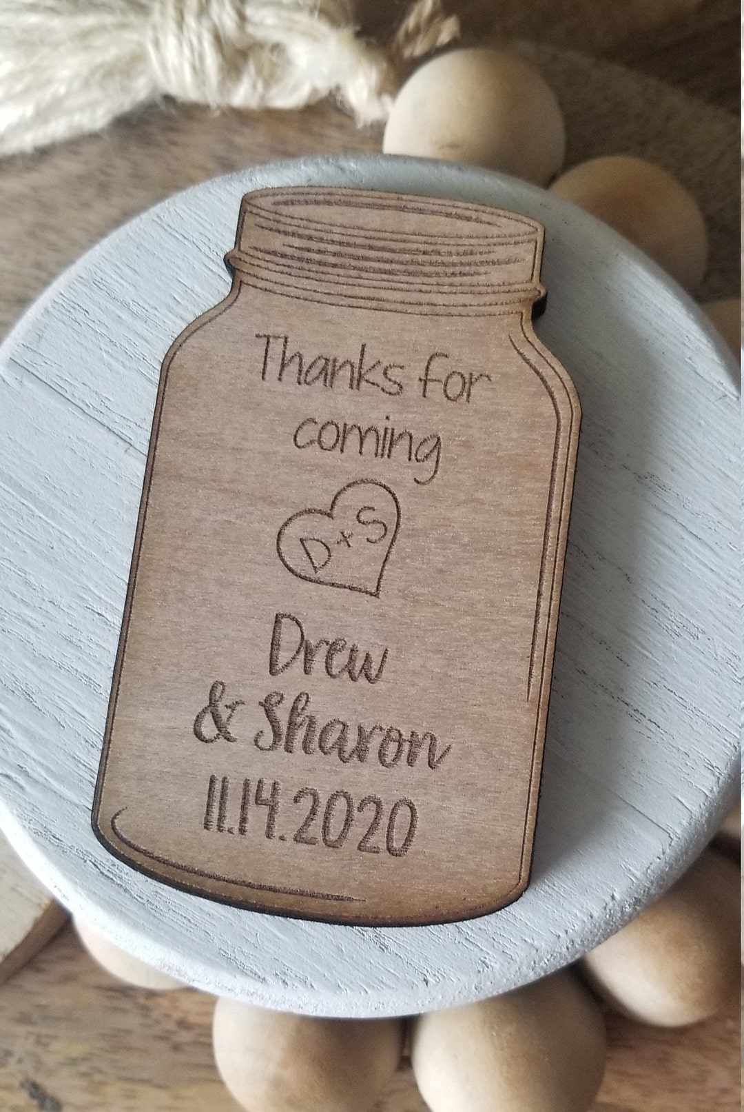 Wedding Favor // Keepsake for Wedding Guests // Rustic Wedding Favors // Mason Jar