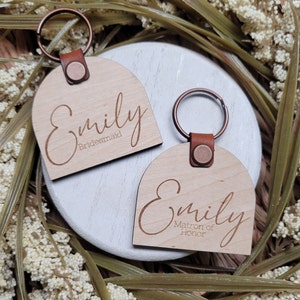 Personalized Bridal Party Keychain // Bridesmaid Proposal // Custom Boho Keychain // Matron of Honor // Maid of Honor // Bridesmaid Keychain