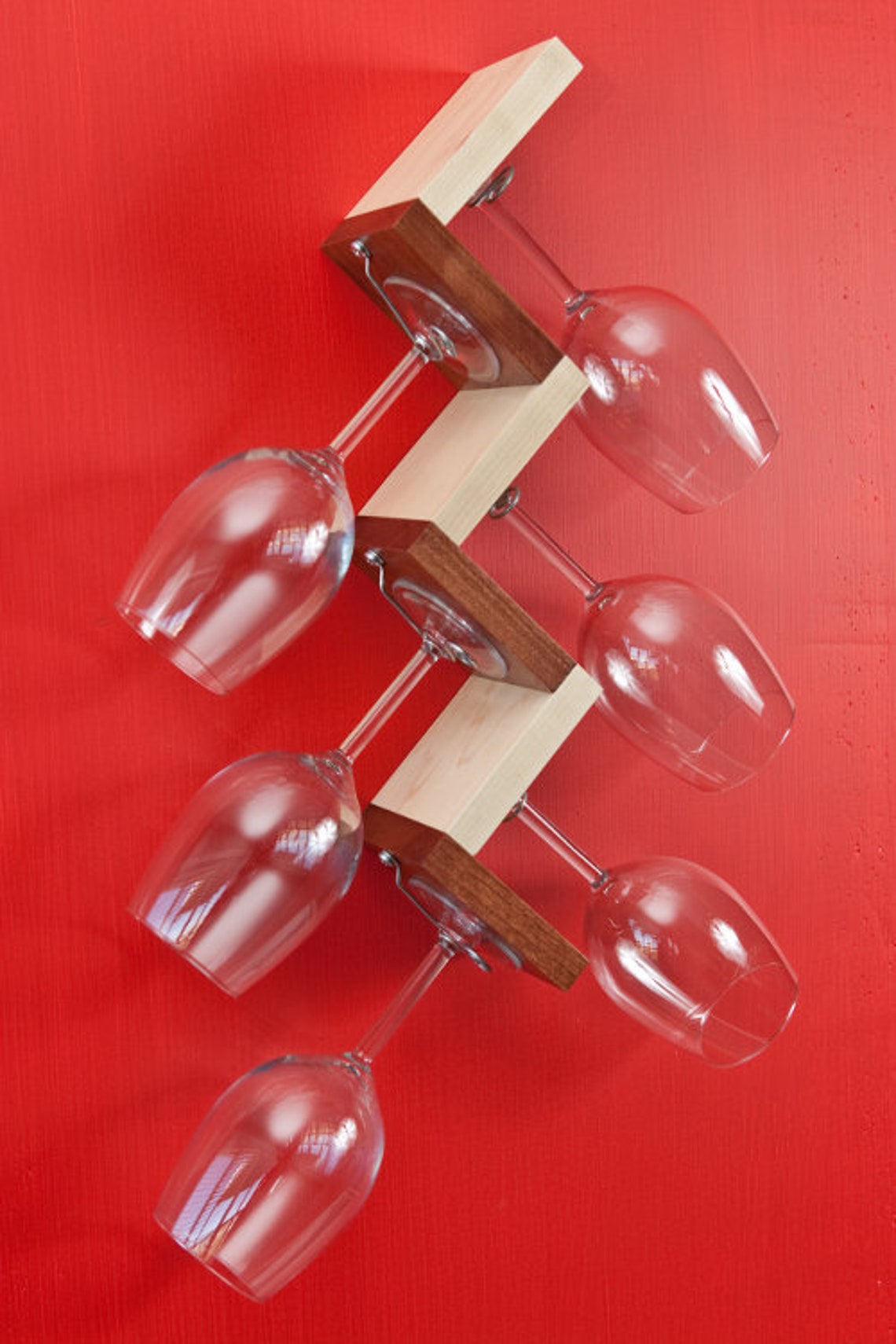 Wall Mounted Wine Glass Rack by RuralPride Etsy