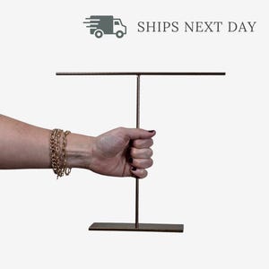 Bronze Necklace Stand | Minimalist Jewelry Organizer