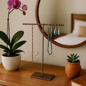 Necklace Stand, T-Stand Jewelry Holder, Jewelry Display, Necklace Organizer image 2