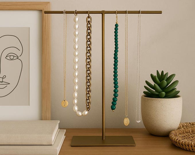 Necklace Stand, T-Stand Jewelry Holder, Jewelry Display,  Necklace Organizer