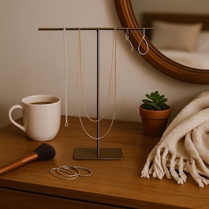 Necklace Stand, T-Stand Jewelry Holder, Jewelry Display, Necklace Organizer image 3