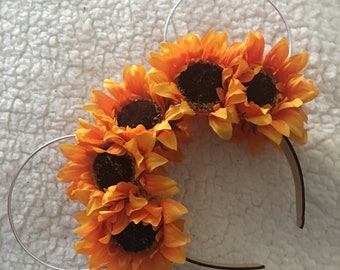 Ray of Sunshine Mickey Mouse Orejas / Disney Mouse Orejas / Minnie Mouse Orejas / Orejas de Ratón de Girasol / Orejas de Disney / Orejas Minnie Girasol