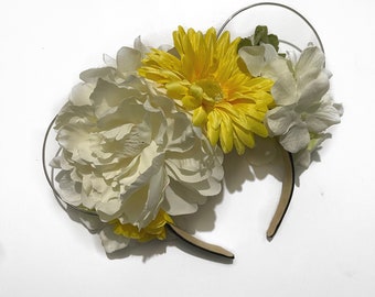 Sunshine Flower Mickey Ears / Disney Ears / Daisy Flower Ears / Disney Flower Headband / Mickey Ears Headband