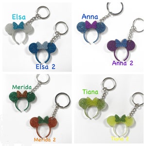 Disney Princess Keychains | Disney Keychain | Minnie Mouse Keychain | Mickey Mouse Keychain | Mouse Ear Keychain image 5