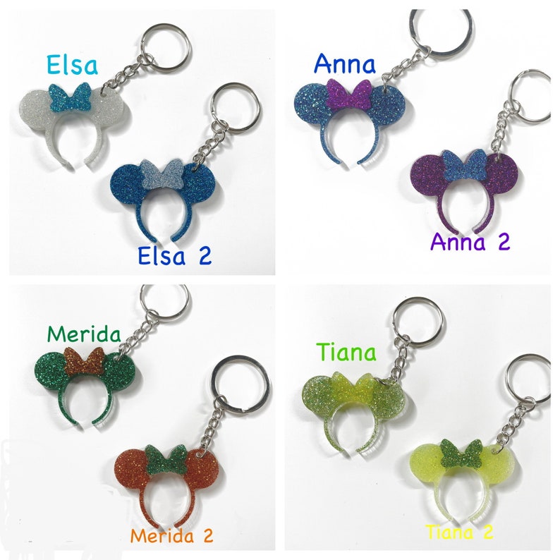 Disney Princess Keychains | Disney Keychain | Minnie Mouse Keychain | Mickey Mouse Keychain | Mouse Ear Keychain image 5