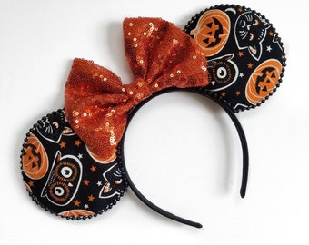 Orejas de Mickey de Halloween / Orejas de Mickey Mouse / Orejas de Disney / Orejas de Minnie Mouse