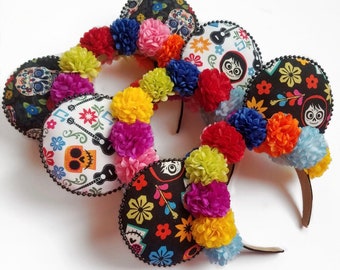 Día De Los Muertos Mouse Ears: Sugar Skull Coco-hoofdband