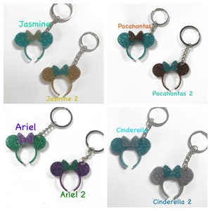 Disney Princess Keychains | Disney Keychain | Minnie Mouse Keychain | Mickey Mouse Keychain | Mouse Ear Keychain image 4
