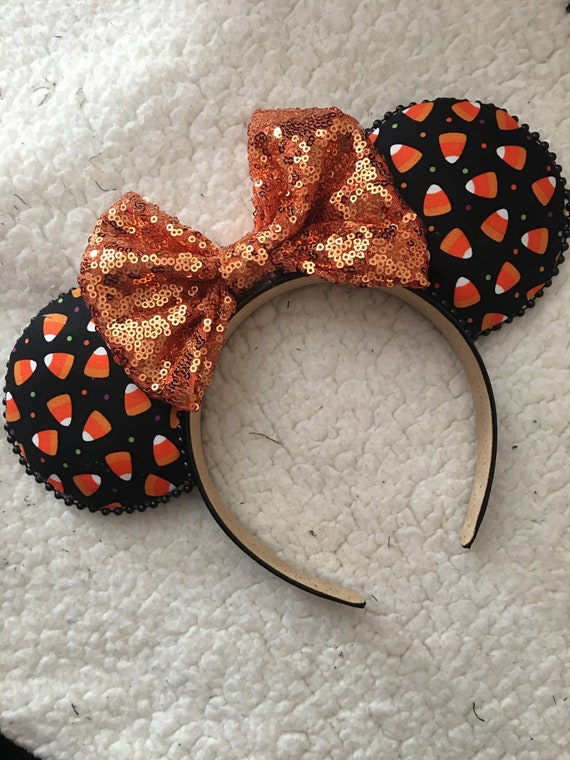 Candy Corn Mouse Ears: Halloween Sequin Bow Headband - Etsy