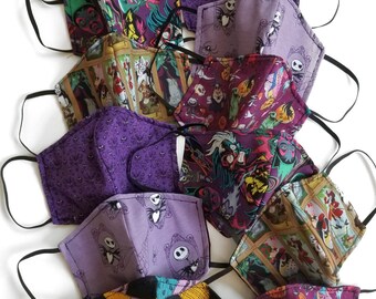 Máscara de cara de personaje de Disney / Máscara de cara de Disney / Pesadilla antes de la máscara de Navidad