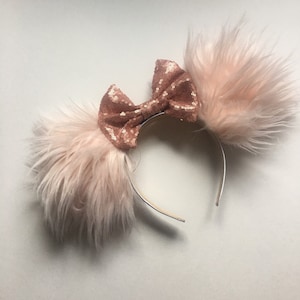 Pink Fur Mickey Mouse Headband | Minnie Mouse Headband | Disney Headband