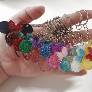 Disney Princess Keychains | Disney Keychain | Minnie Mouse Keychain | Mickey Mouse Keychain | Mouse Ear Keychain