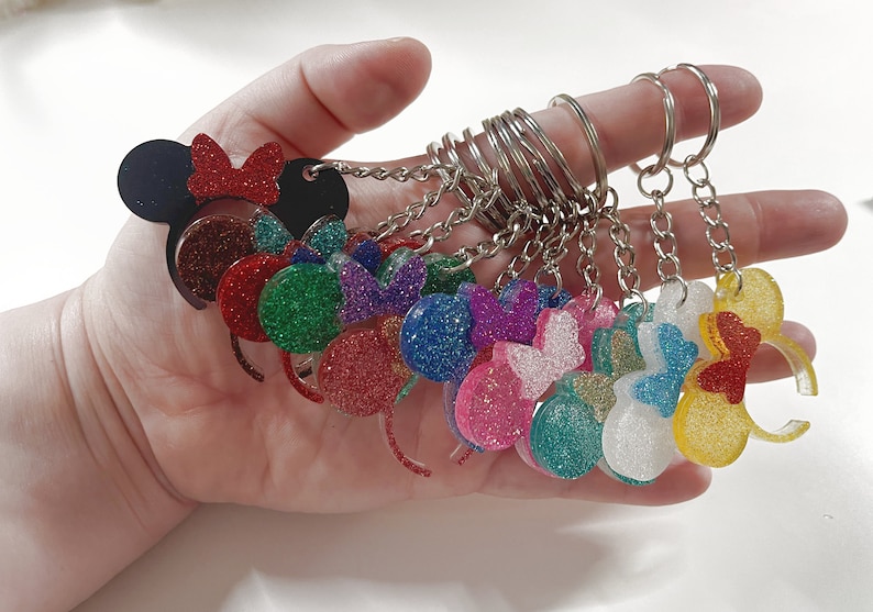Disney Princess Keychains | Disney Keychain | Minnie Mouse Keychain | Mickey Mouse Keychain | Mouse Ear Keychain image 1