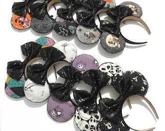 Orejas de ratón de Halloween / Orejas de Disney / Orejas de Mickey Mouse / Orejas de ratón de villanos / Orejas de Minnie Mouse / Orejas de Pesadilla antes de Navidad