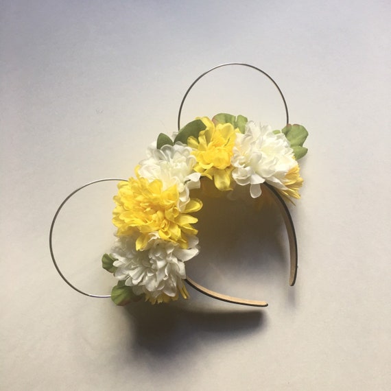 Disney Floral Headband with White and Green Blooms Squirt, Turtle, Finding Nemo, Dory, Disney Inspired Wire  main image 3