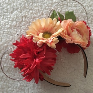 Summer Disney Ears | Disney Ears | Disney Ear Headband | Floral Headband | Mickey Flower Ears