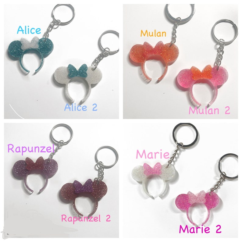 Disney Princess Keychains | Disney Keychain | Minnie Mouse Keychain | Mickey Mouse Keychain | Mouse Ear Keychain image 6