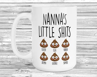 Personalised Little Sh*ts 15oz Mug For Birthday Funny Gift Present Dad, Mum, Nan, Grandad Christmas Birthday Father Mothers Day