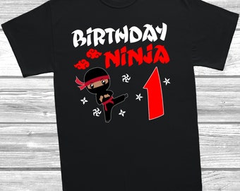 Birthday Ninja 1st Birthday T-Shirt Gift For 1 Year Old Girl Boy, Party Present,