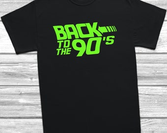 Back To The 90s T-Shirt Tee Mens, Womens, Unisex,  Fluorescent Print, Retro T Shirt Tee
