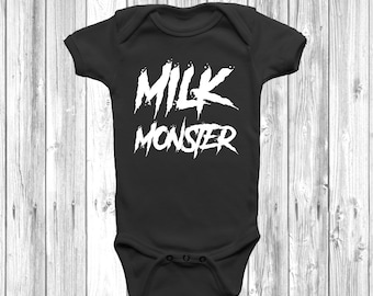 Funny Milk Monster Baby Grow Body Suit Vest Humour Cool Halloween Costume Fancy Dress