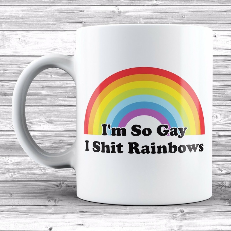 Tazza LGBT 300ml 'I'm So Gay Drink Straight' – Regalo Divertente Per Orgoglio, Amici E Sostenitori