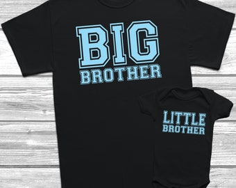 Big Brother Little Brother T-Shirt Kids Baby Grow Brothers Set Outfits Matching Sibling Set