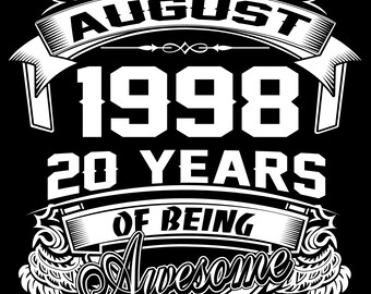 Download August birthday svg | Etsy