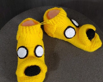 Knitted woolen socks - Jake from Adventure Time