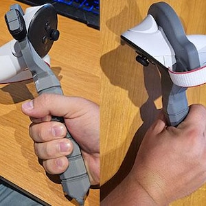 Meta Quest 3 VR Sports Grip Handle with Velcro-Mount – 3D-Printed Ergonomic Upgrade for Tennis, Paddle, Golf, Table Tennis Games