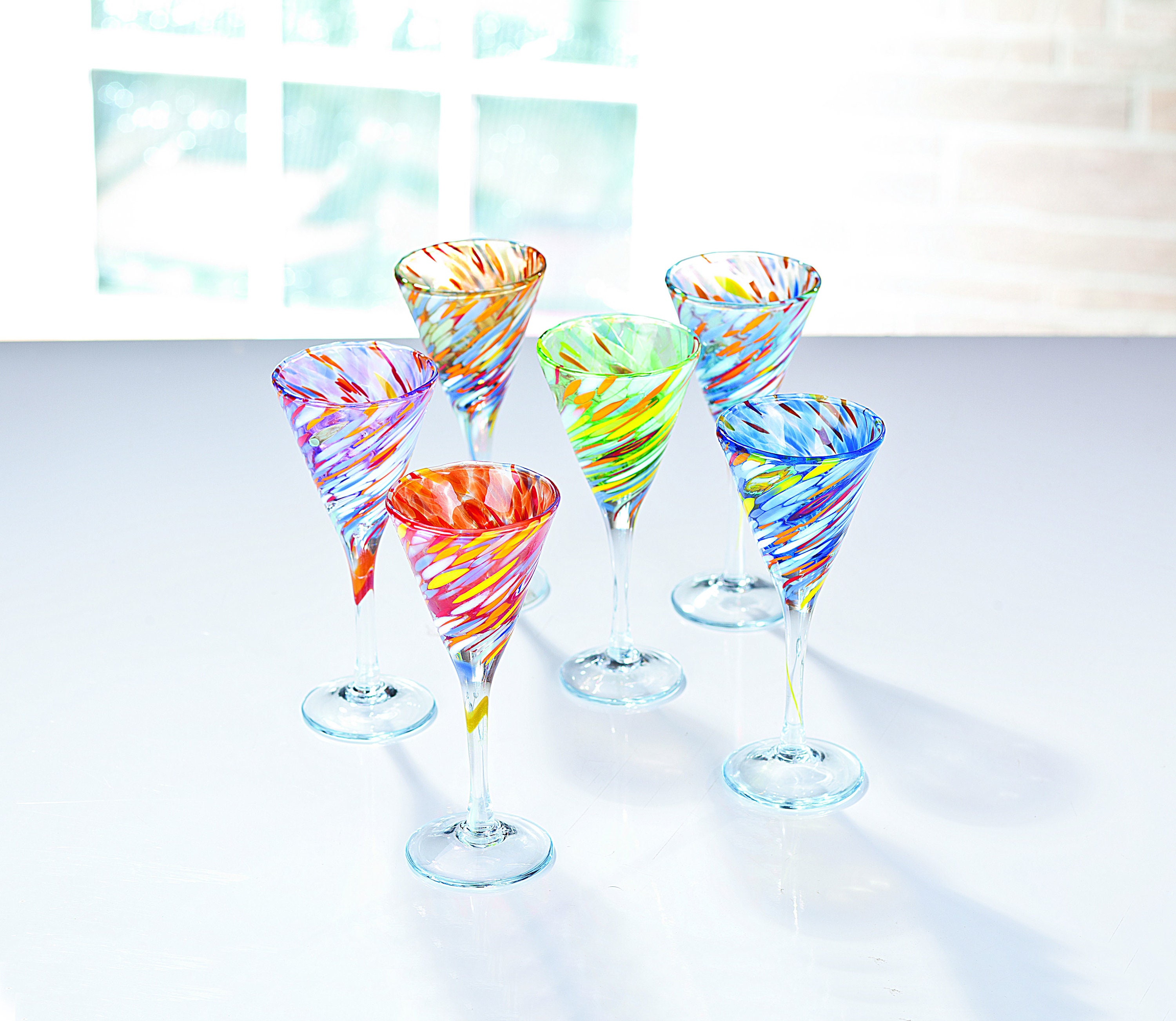 MuranoStyle ''Confetti'' Cordial Glasses Set Etsy