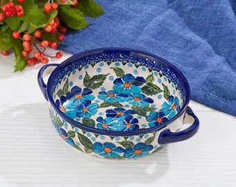 Polish Pottery Nikola Floral Pot With Handles