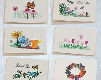 Hand-Tatted Springtime Cards Set Of 6