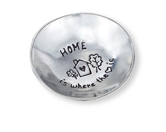 Home Sweet Home Pewter Trinket Dish | Pewter Dish | Made in Nova Scotia