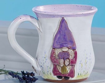 JoAnn's Gnome With Lilacs Mug, 14oz.