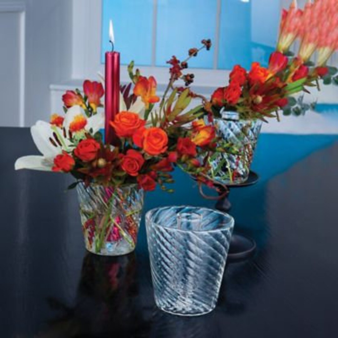 Handblown Glass Candle Holder & Vase Etsy